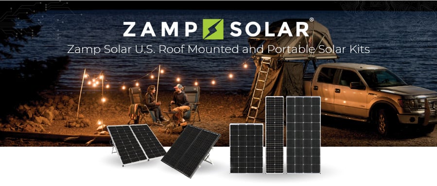 Family camping with Zamp Solar Panel