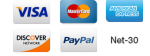 Available Payment Methods: Visa, MasterCard, American Express, Discover, PayPal, Net 30 Payment Methods